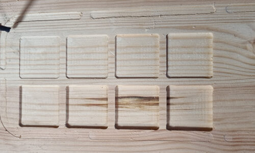 Wood with multiple cut outs