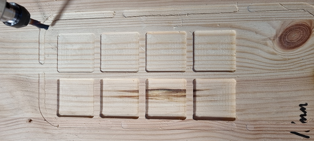 Wood with multiple cut outs
